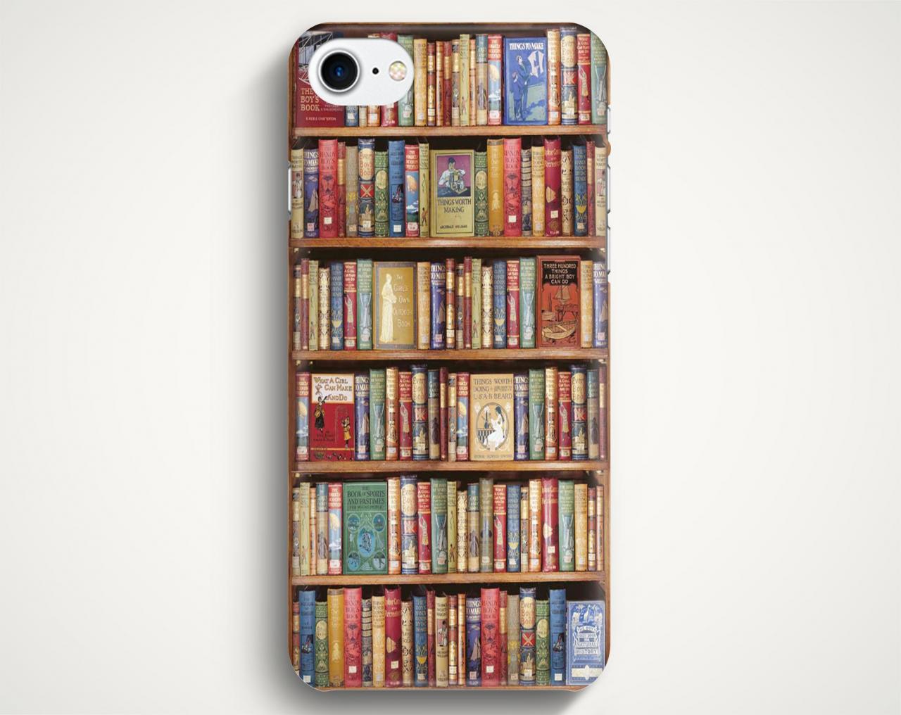 Bookshelf Case For Iphone 7 Iphone 7 Plus Samsung Galaxy S8 Galaxy S7 Galaxy A3 Galaxy A5 Galaxy A7 Lg G6 Lg G5 Htc 10
