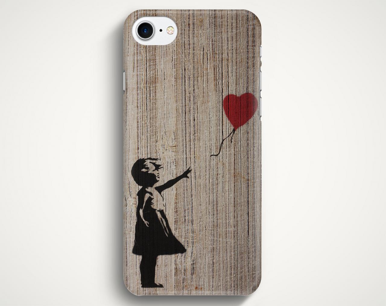 Girl With Balloon On Wood Texture Case For Iphone 7 Iphone 7 Plus Samsung Galaxy S8 Galaxy S7 Galaxy A3 Galaxy A5 Galaxy A7 Lg G6 Lg G5 Htc 10
