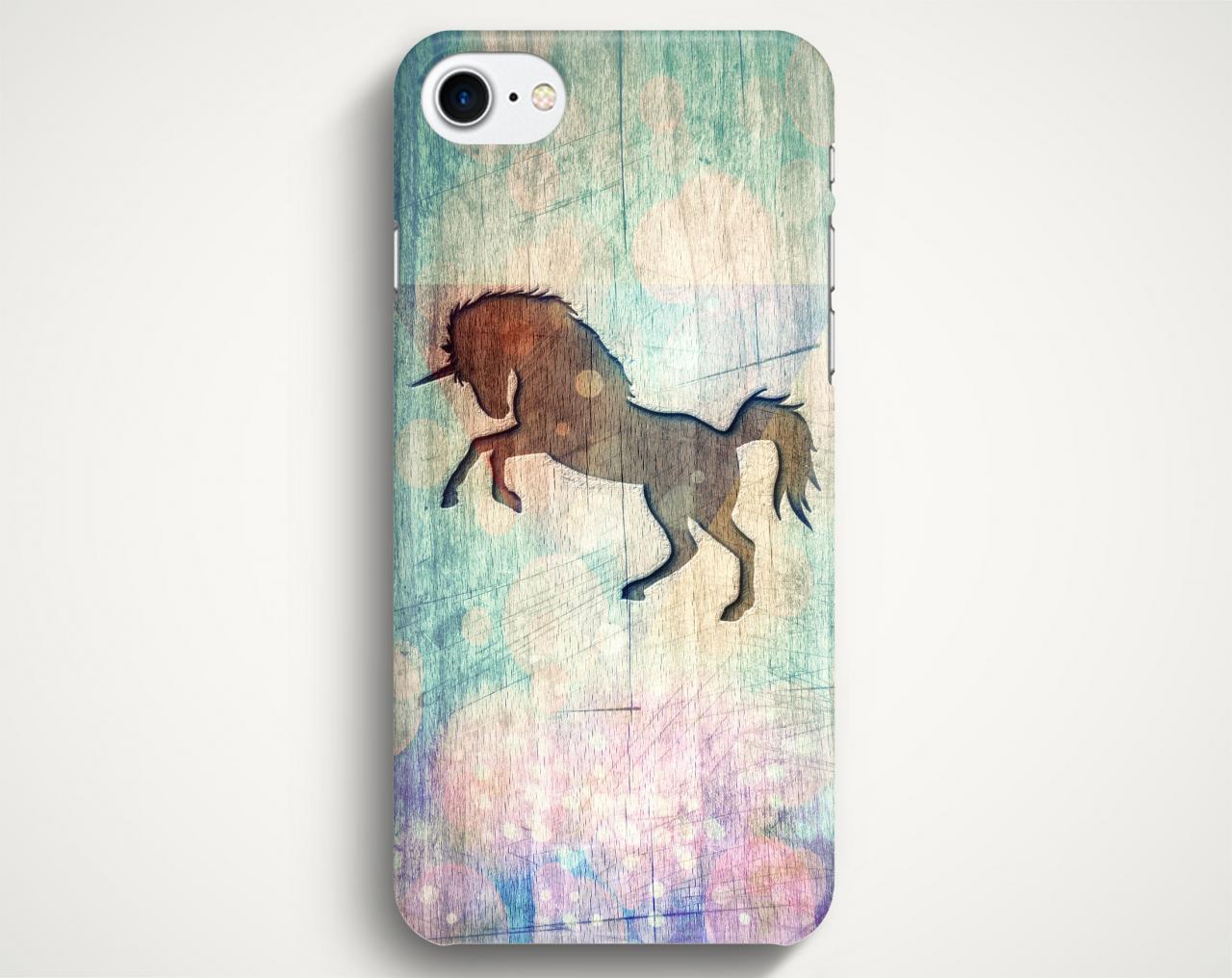 Unicorn Wood Texture Case For Iphone 7 Iphone 7 Plus Samsung Galaxy S8 Galaxy S7 Galaxy A3 Galaxy A5 Galaxy A7 Lg G6 Lg G5 Htc 10