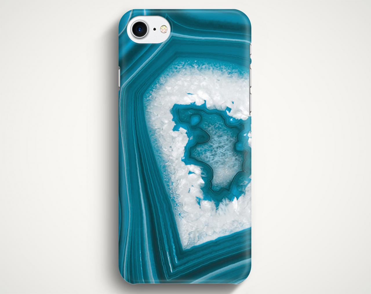 Blue Agate Stone Texture Case For Iphone 7 Iphone 7 Plus Samsung Galaxy S8 Galaxy S7 Galaxy A3 Galaxy A5 Galaxy A7 Lg G6 Lg G5 Htc 10
