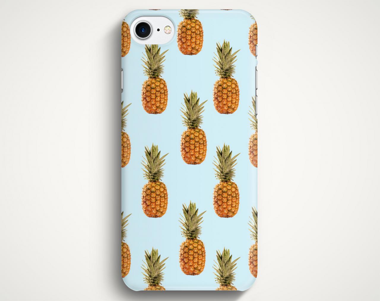 Pineapple Print Light Blue Phone Case For Iphone And Android Phones