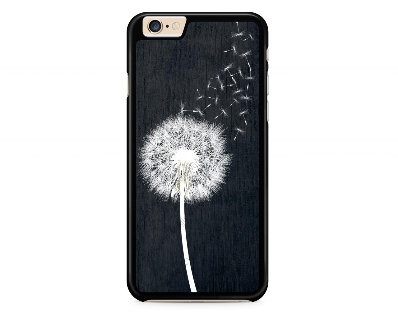 Dandelion On Black Wood Design Case For Iphone 4 4s 5 5s 5c 6 6 Plus 6s 6s Plus, Samsung Galaxy S3 S4 S5 S6 S6 Edge S7 S7 Edge Lg G3, Lg G4, Htc